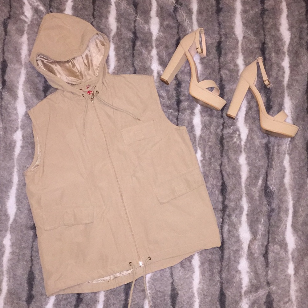 Beige Vest and Matching Heels